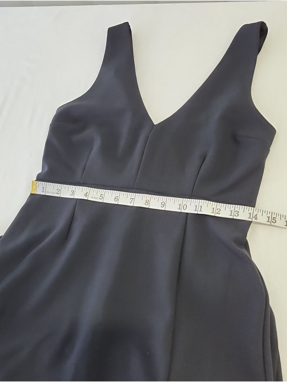 Abercrombie & Fitch Black Sleeveless Plunge V-Neck Midi Dress Med NWT Asymmetric - Picture 8 of 10